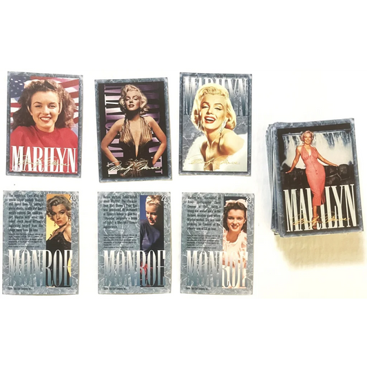Vintage 1990s Marilyn Monroe Collectible 100 Card Set Sports Time Inc. Perfect! Collectibles Rare Cards - Limited Set!