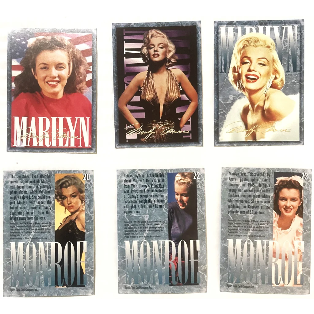 Vintage 1990s Marilyn Monroe Collectible 100 Card Set Sports Time Inc. Perfect! Collectibles and Antique Gifts Home