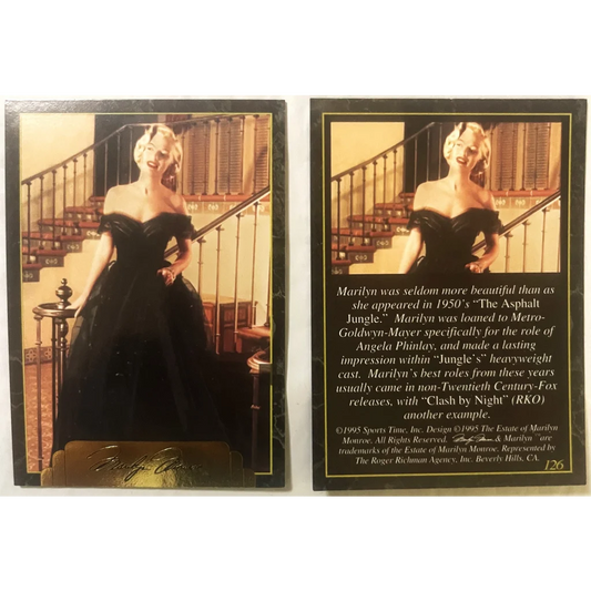 Vintage 1990s Marilyn Monroe Collectible Card Number 126 by Sports Time Inc. Collectibles Antique Items | Memorabilia -