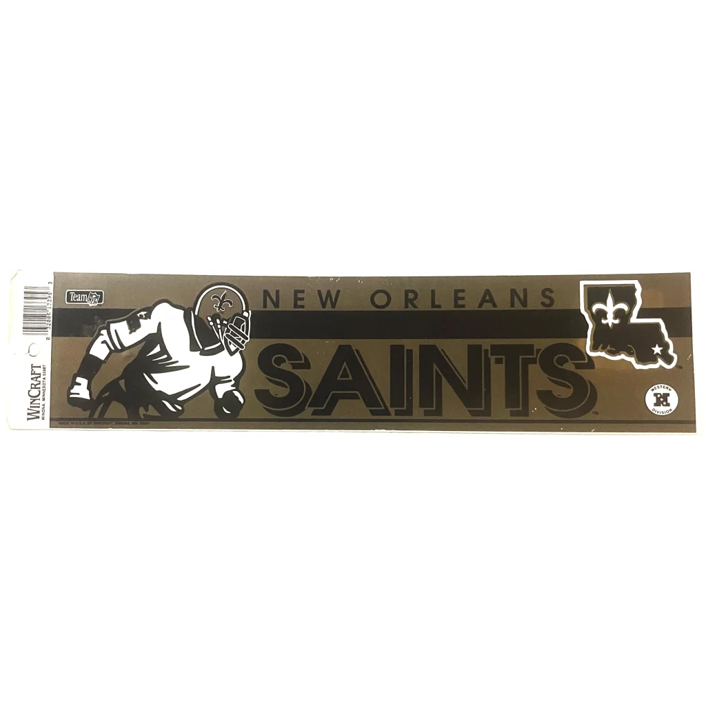 Vintage 1990s 🏈 NFL Officially Licensed New Orleans Saints Bumper Sticker Collectibles Antique Collectible Items