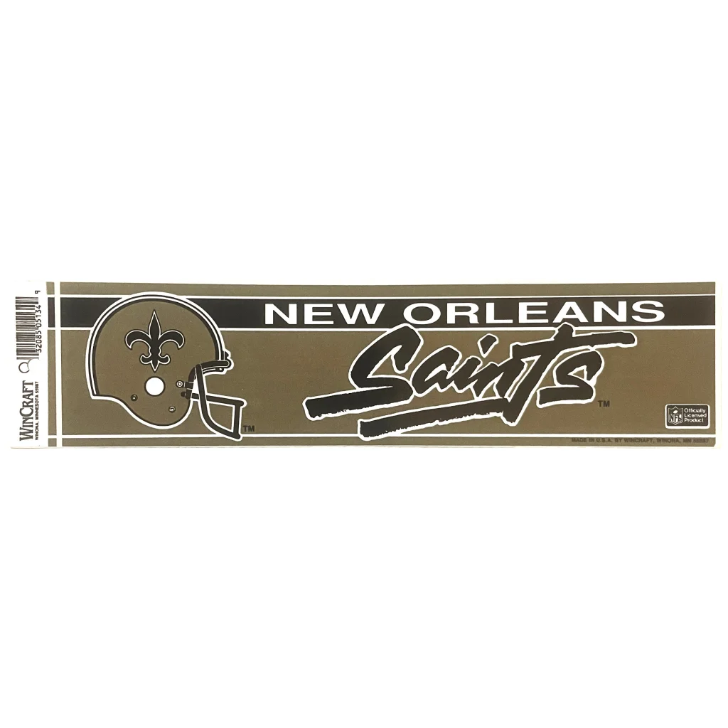 Vintage 1990s NFL Officially Licensed New Orleans Saints Bumper Sticker Collectibles Antique Collectible Items |