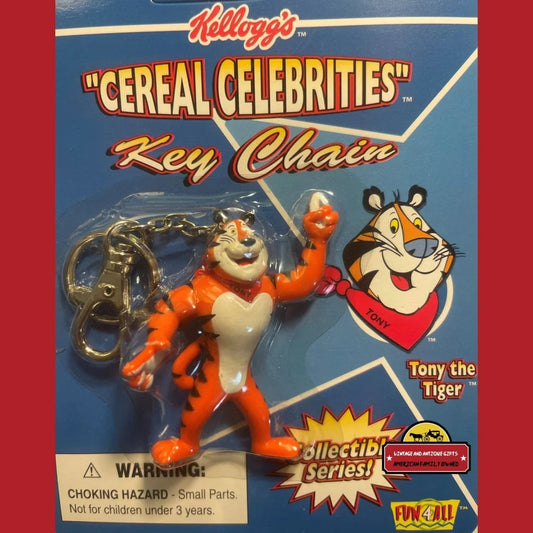 Vintage 1990s Tony the Tiger Cereal Celebrities Collectible Keychain Key Chain Advertisements Rare 90s - Unopened