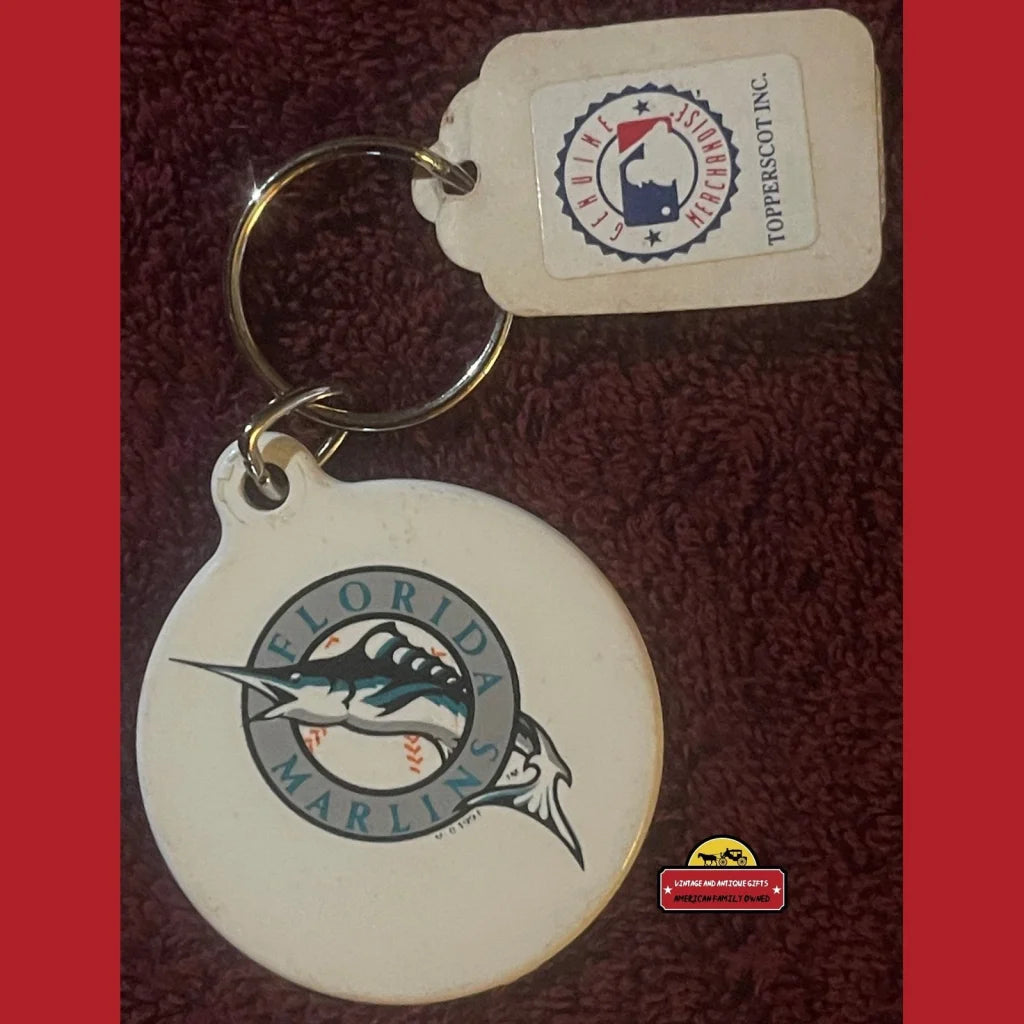 Vintage 1991 Genuine Mlb Florida Marlins Keychain 2 Years Before First Game! - Advertisements - Antique Misc.