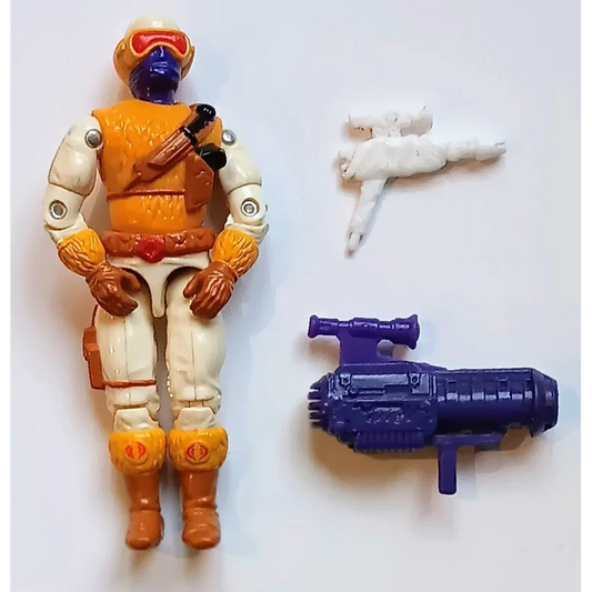 Vintage 1991 GI Joe Snow Serpent Cobra action figure with guns