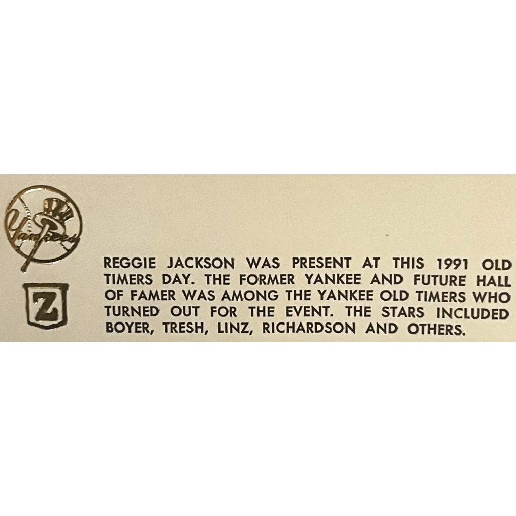Vintage 1991 Reggie Jackson Embossed Stamped Envelope NY Yankees Tribute Bronx Collectibles Antique Collectible Items |