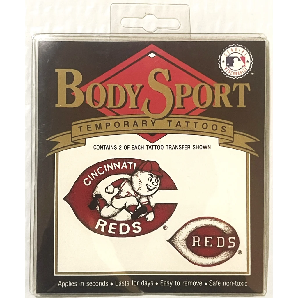 Vintage 1992 ⚾ MLB Cincinatti Reds Temporary Tattoos Mr. Red Fan Memorabilia! Collectibles Antique Collectible Items |
