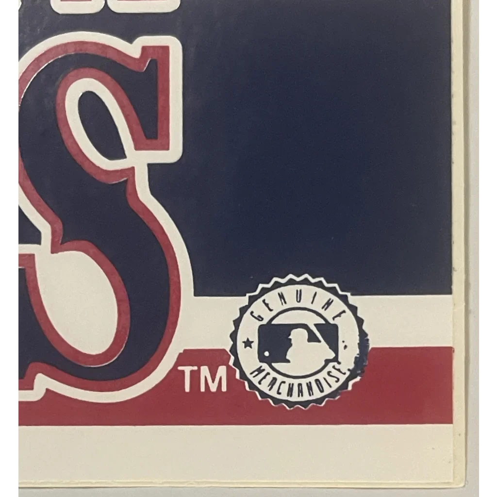 Stylized S with red and white outlines and MLB logo on Rare California Angels bumper sticker