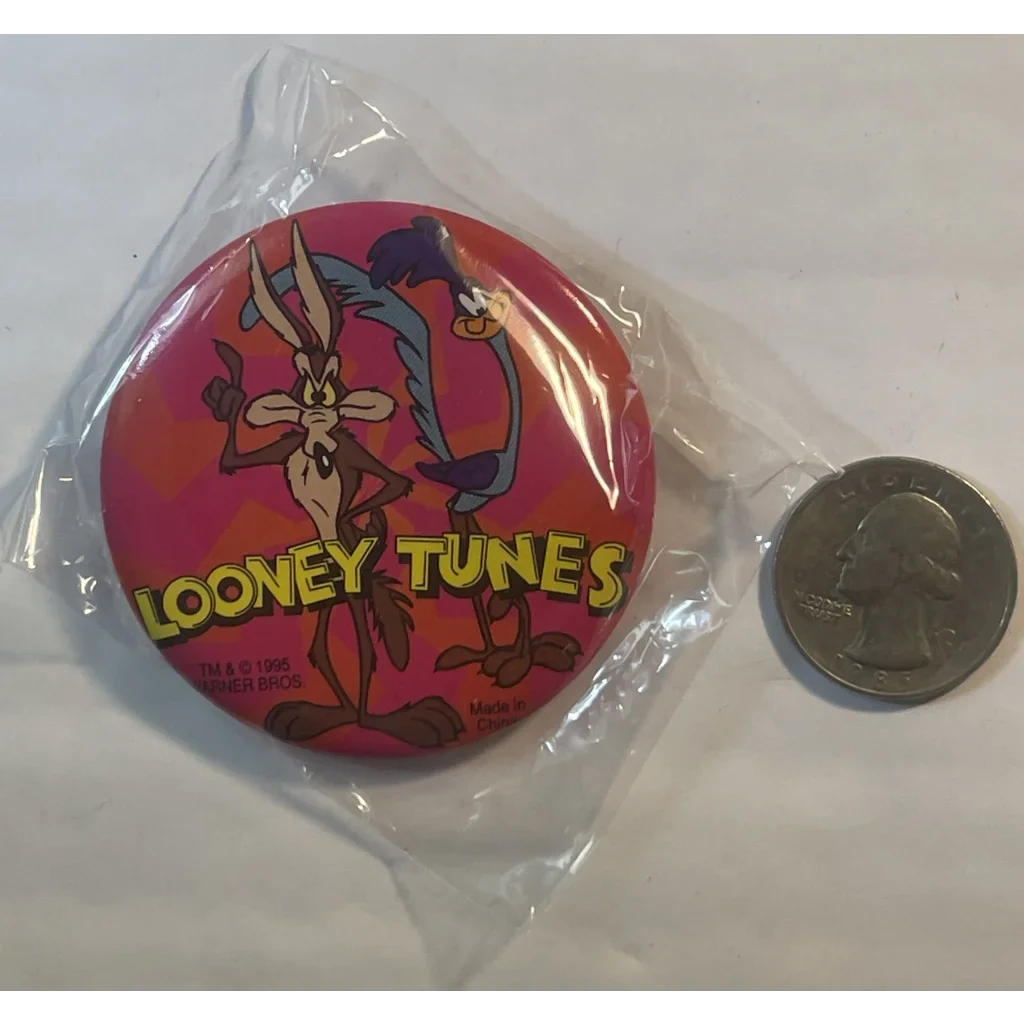 Looney Tunes pin featuring Wile E. Coyote and Road Runner in a cool plastic wrapper