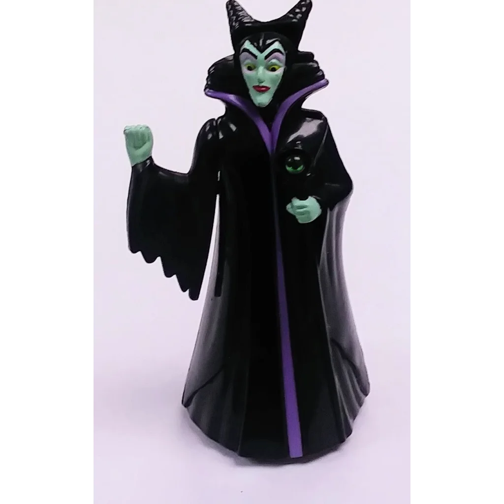 Vintage 1996 McDonalds Maleficent Happy Meal Toy in black purple robe