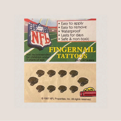 NFL fingernail tattoos showcase featuring Jacksonville Jaguars pride design