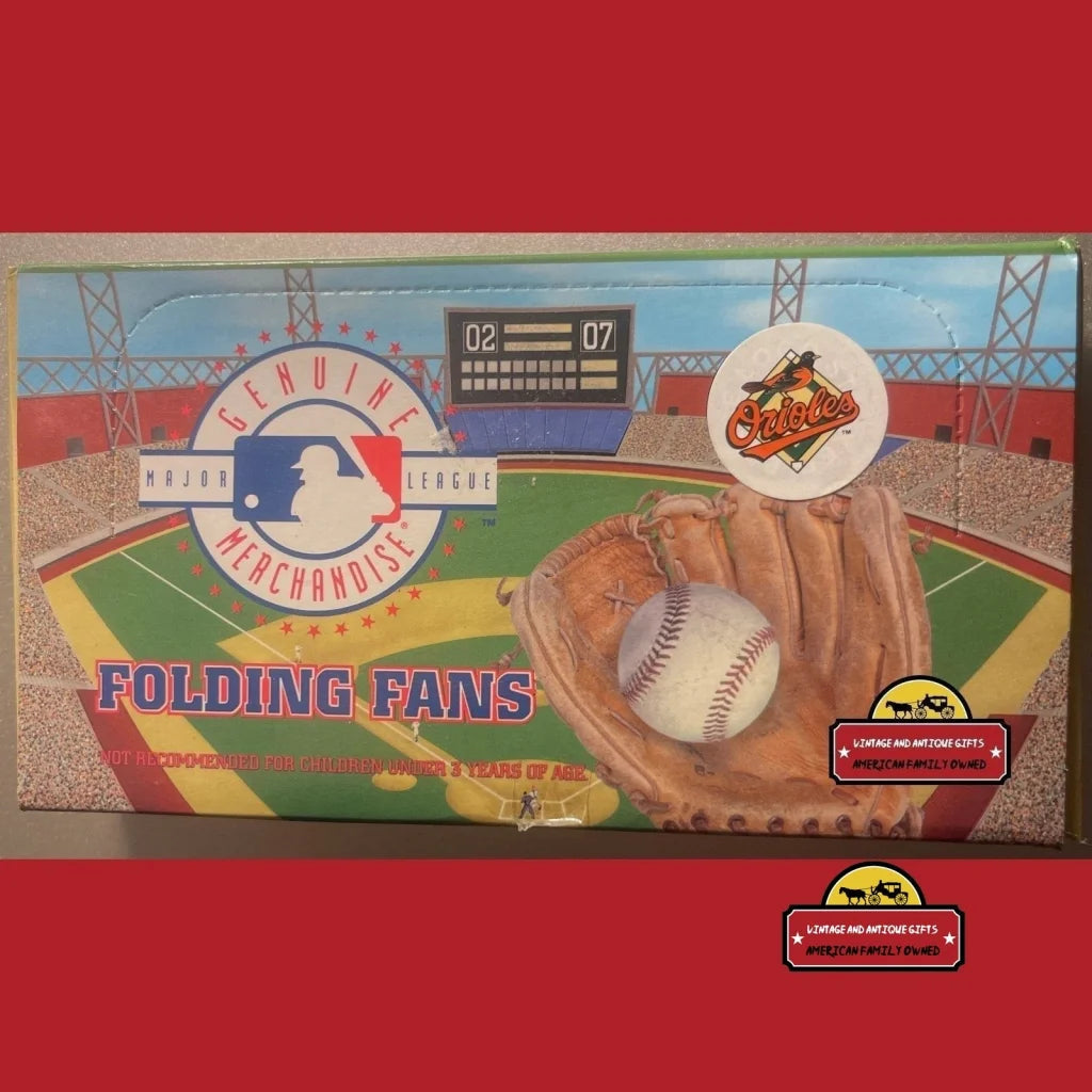 Vintage 1998 Mlb Folding Fan Baltimore Orioles It’s Baseball Season! Old School! - Advertisements - Antique Misc.
