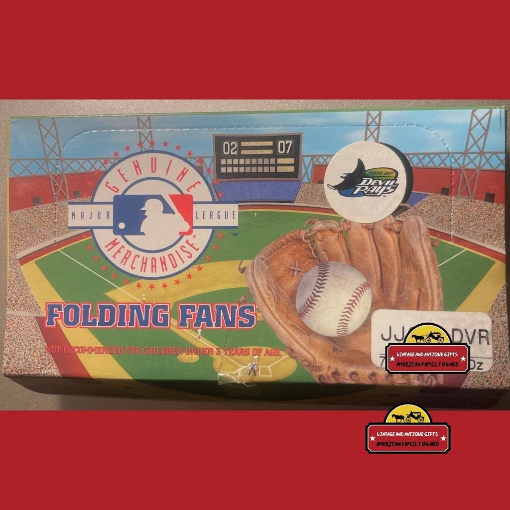 Vintage 1998 MLB Folding Fan Tampa Bay Devil Rays It’s Baseball Season! Old School! Advertisements Antique