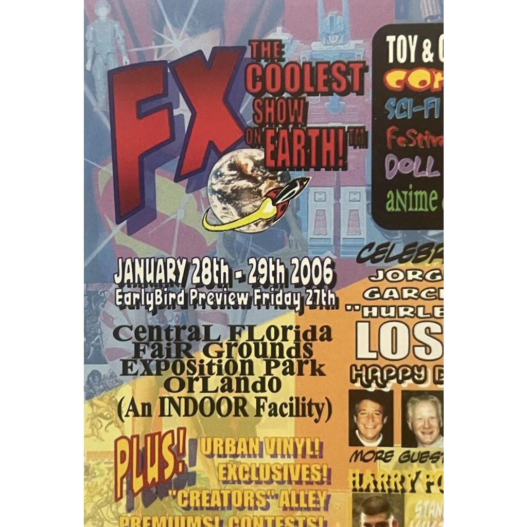 Vintage 2006 🤡 Festival of Horror Comic Con Anime Huge Extravaganza Show Card! Advertisements and Antique Gifts Home