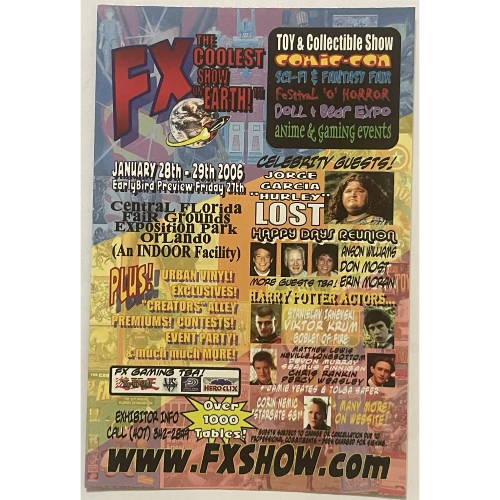 Vintage 2006 🤡 Festival of Horror Comic Con Anime Huge Extravaganza Show Card! Advertisements and Antique Gifts Home