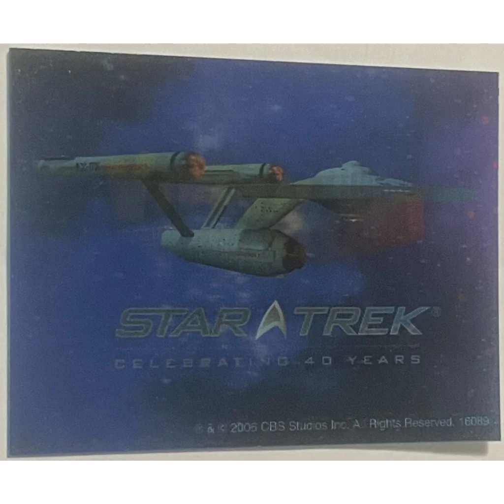 Vintage 2006 🚀 Star Trek 40th Anniversary Enterprise Hologram Card Mello Smello Advertisements Antique Collectible