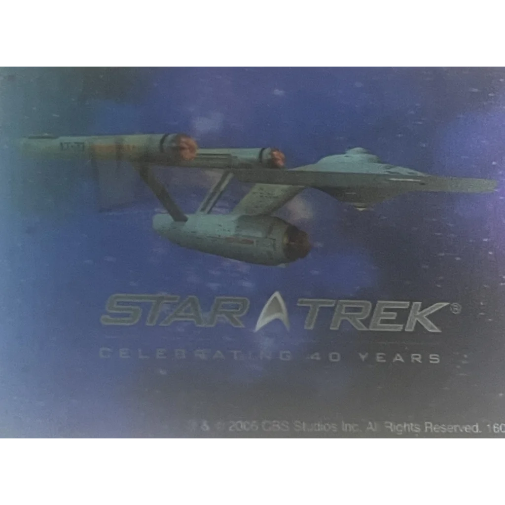 Vintage 2006 🚀 Star Trek 40th Anniversary Enterprise Hologram Card Mello Smello Advertisements Antique Collectible