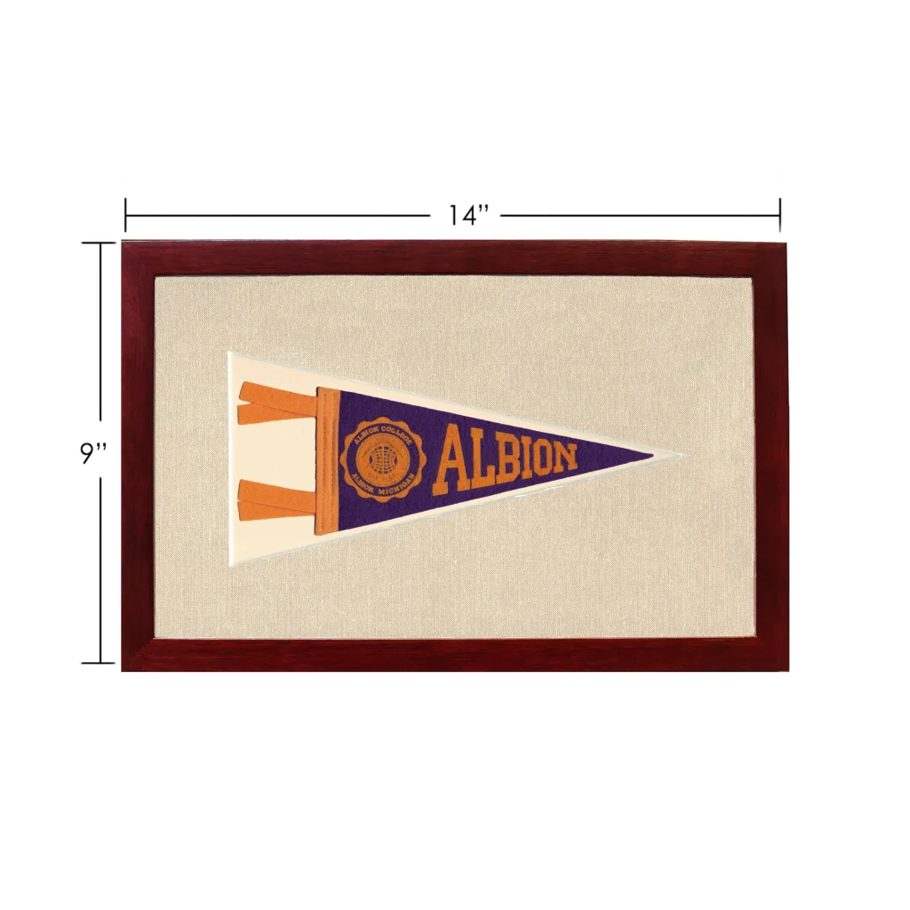 Vintage Albion College Pennant | Vintage Americana Sports Memorabilia | vintageantiquesgifts.com
