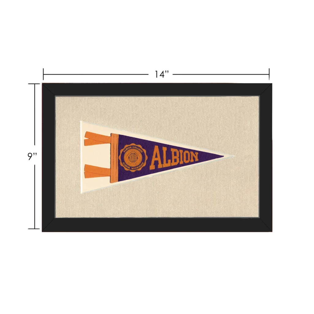 Vintage Albion College Pennant | Vintage Collectible Sports Pennant | vintageantiquesgifts.com