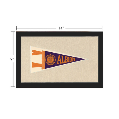 Vintage Albion College Pennant | Vintage Collectible Sports Pennant | vintageantiquesgifts.com