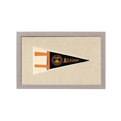 Vintage Allegheny College Pennant | Rare Vintage Wool Felt Pennant Flag | vintageantiquesgifts.com
