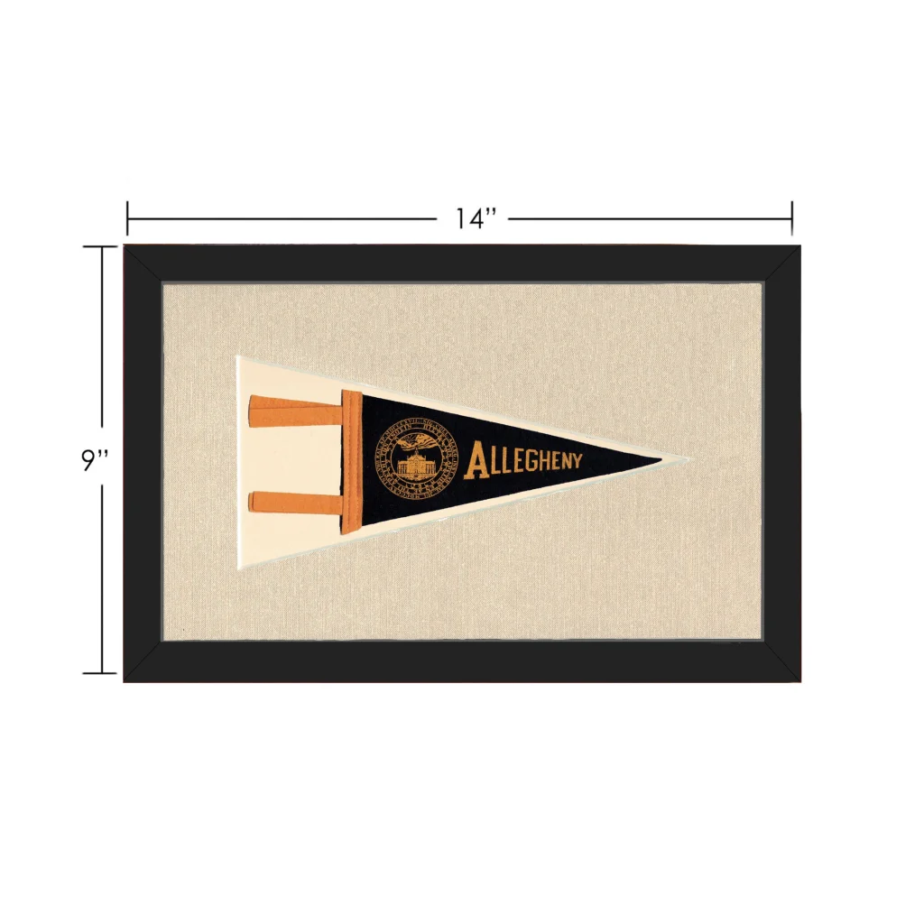 Vintage Allegheny College Pennant | Vintage Collectible Sports Pennant | vintageantiquesgifts.com