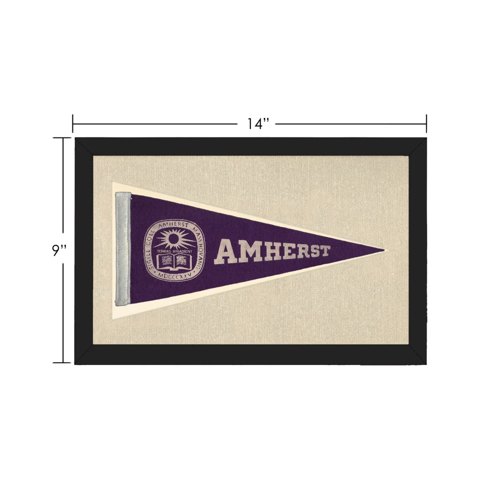 Vintage Amherst College Pennant | Vintage Collectible Sports Pennant | vintageantiquesgifts.com