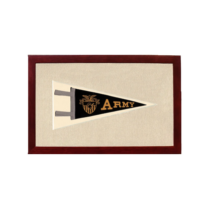 Vintage Army Pennant | 1950s Wool Felt Pennant Framed Display | vintageantiquesgifts.com