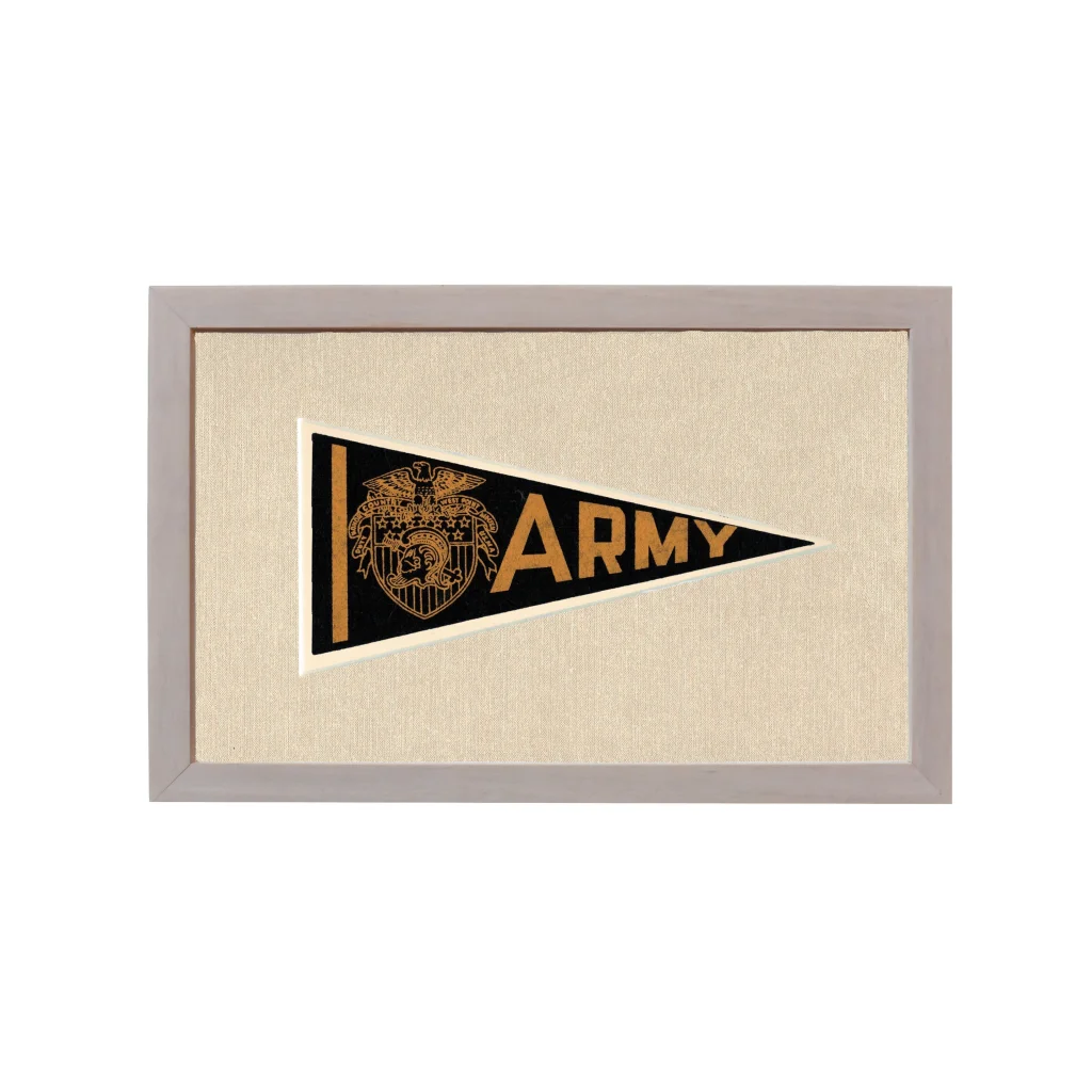 Vintage Army Pennant | Rare Vintage Wool Felt Pennant Flag | vintageantiquesgifts.com