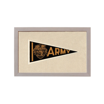 Vintage Army Pennant | Rare Vintage Wool Felt Pennant Flag | vintageantiquesgifts.com