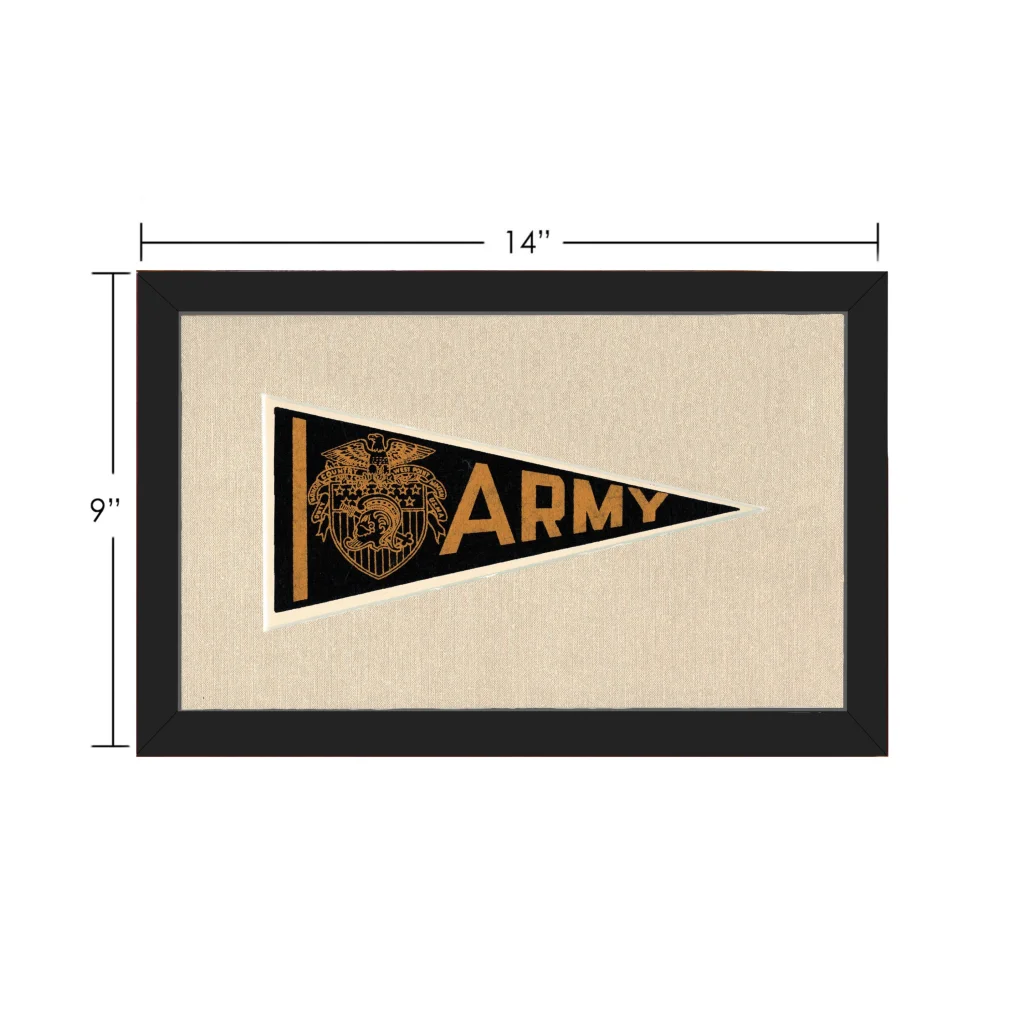 Vintage Army Pennant | Vintage Collectible Sports Pennant | vintageantiquesgifts.com