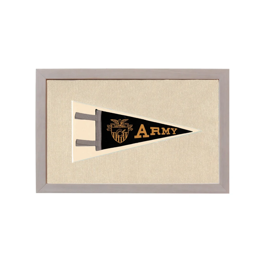 Vintage Army Pennant | Rare Vintage Wool Felt Pennant Flag | vintageantiquesgifts.com