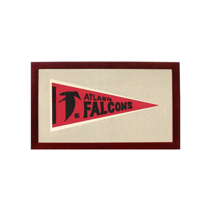 Vintage Atlanta Falcons Pennant | 1950s Wool Felt Pennant Framed Display | vintageantiquesgifts.com