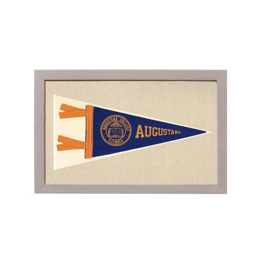 Vintage Augustana College Pennant | Rare Vintage Wool Felt Pennant Flag | vintageantiquesgifts.com