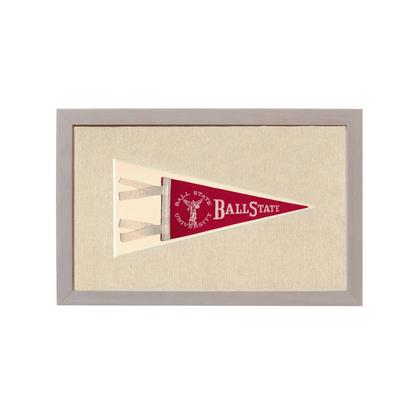 Vintage Ball State University Pennant | Rare Vintage Wool Felt Pennant Flag | vintageantiquesgifts.com