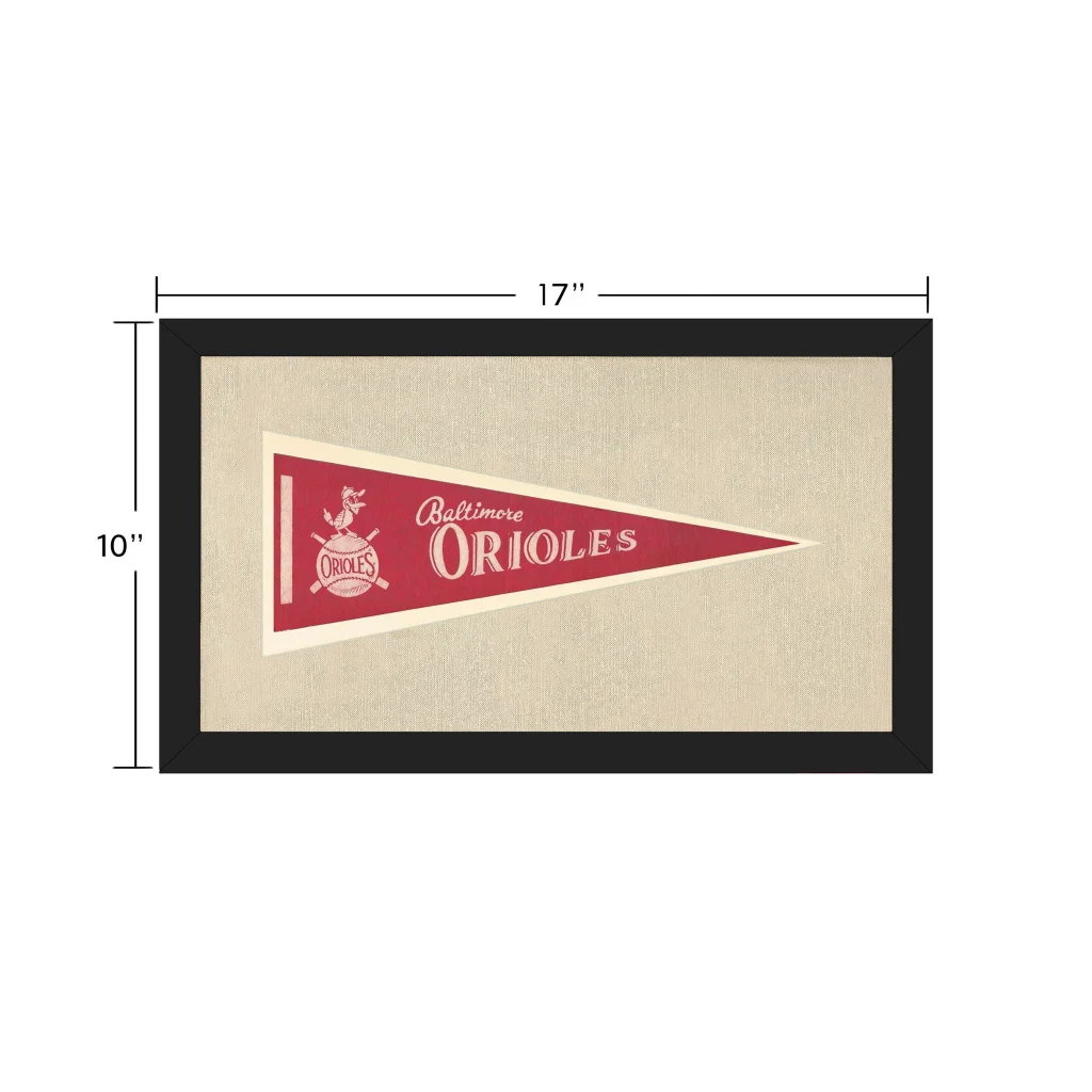 Vintage Baltimore Orioles Pennant | Vintage Collectible Sports Pennant | vintageantiquesgifts.com