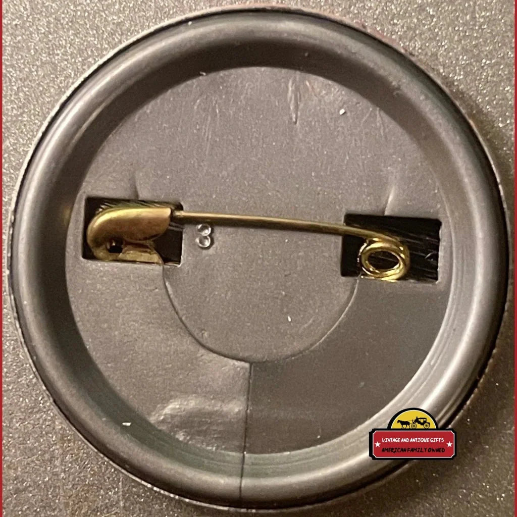 Circular brass door handle showcasing the Vintage Bot Eye Pin inspired by 80s Madballs