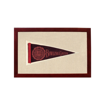 Vintage Bowling Green State University Pennant | 1950s Wool Felt Pennant Framed Display | vintageantiquesgifts.com
