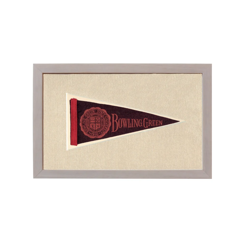 Vintage Bowling Green State University Pennant | Rare Vintage Wool Felt Pennant Flag | vintageantiquesgifts.com