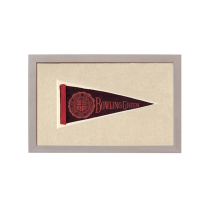 Vintage Bowling Green State University Pennant | Rare Vintage Wool Felt Pennant Flag | vintageantiquesgifts.com