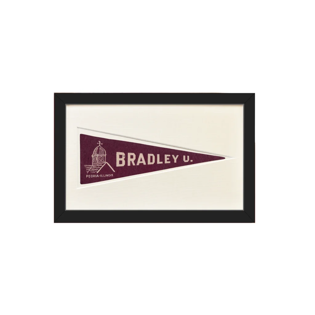 Vintage Bradley University Hormel Pennant | Americana Memories | vintageantiquesgifts.com