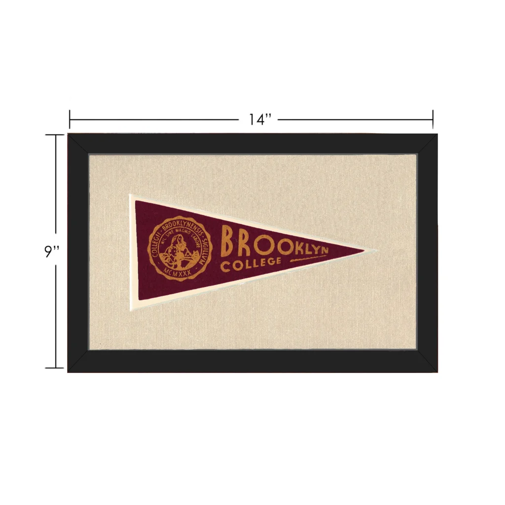 Vintage Brooklyn College Pennant | Vintage Collectible Sports Pennant | vintageantiquesgifts.com