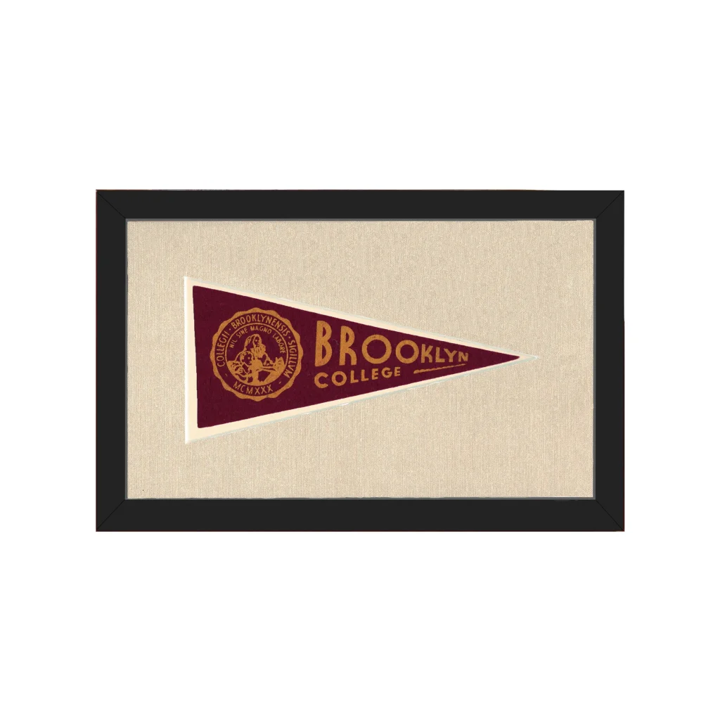 Vintage Brooklyn College Pennant | Americana Memories | vintageantiquesgifts.com
