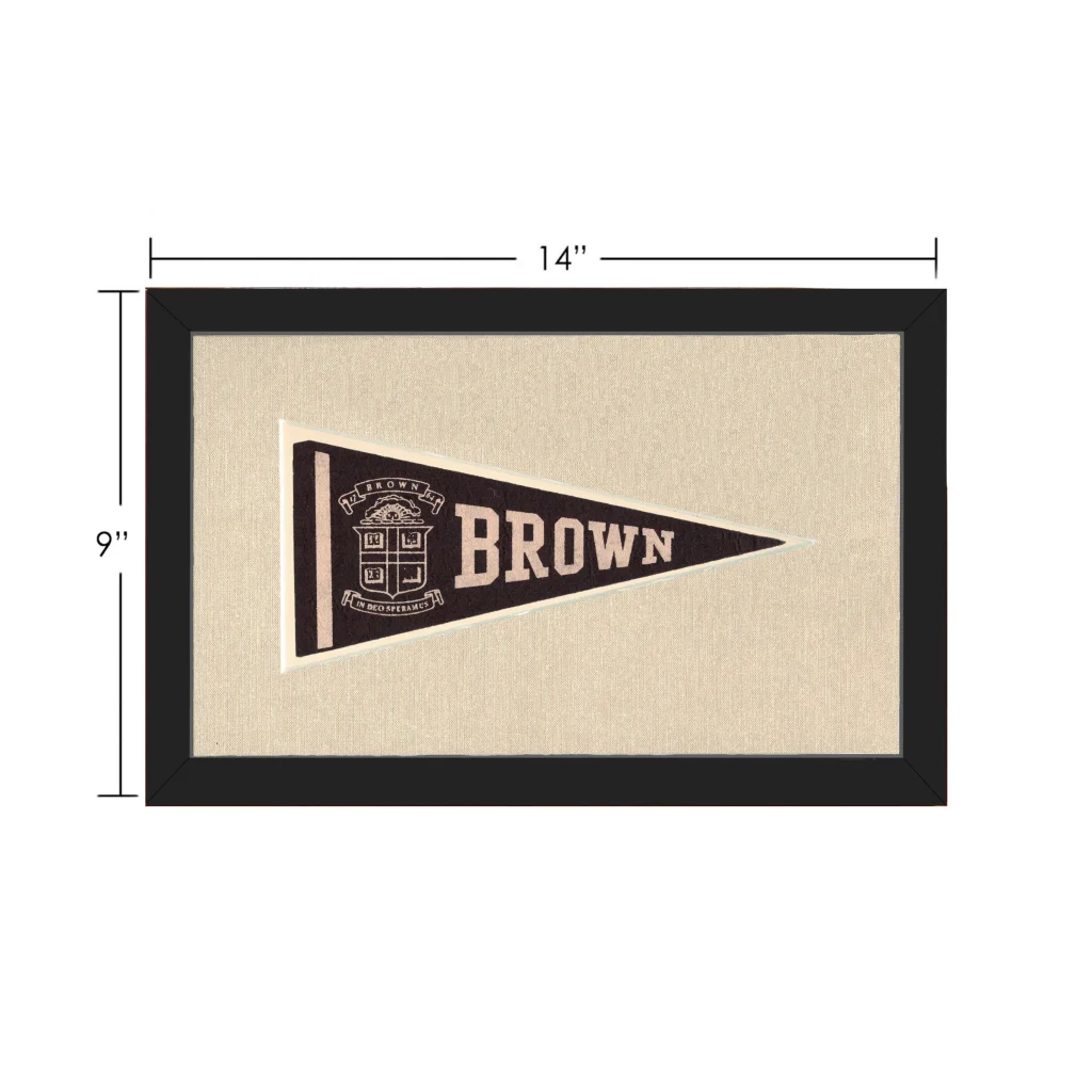 Vintage Brown Pennant | Vintage Collectible Sports Pennant | vintageantiquesgifts.com