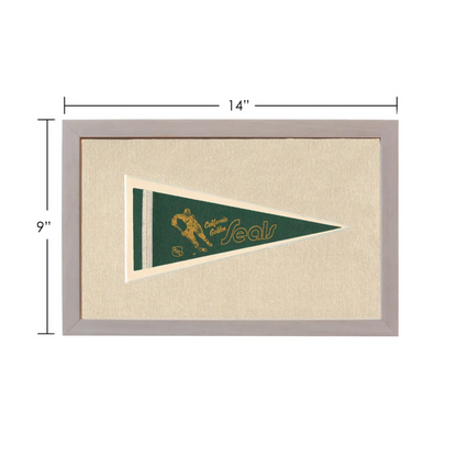 Vintage California Golden Seals pennant with green field and gold lettering