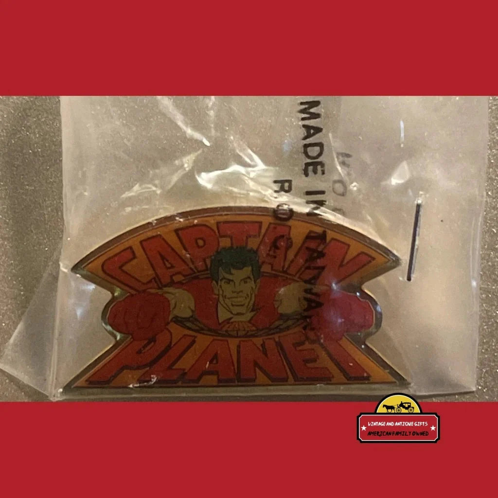 Vintage Captain Planet Comic Superhero Enamel Pin Unopened In Package 1990s Advertisements Antique Collectible Items