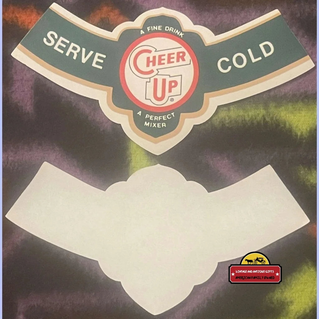 Vintage Cheer Up Label Detroit Mi The Perfect Mixer 1950s - Advertisements - Antique Soda And Beverage Memorabilia.