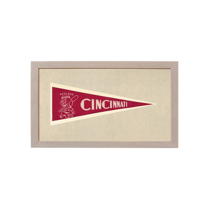 Vintage Cincinnati Reds Pennant | Vintage Americana Sports Memorabilia | vintageantiquesgifts.com