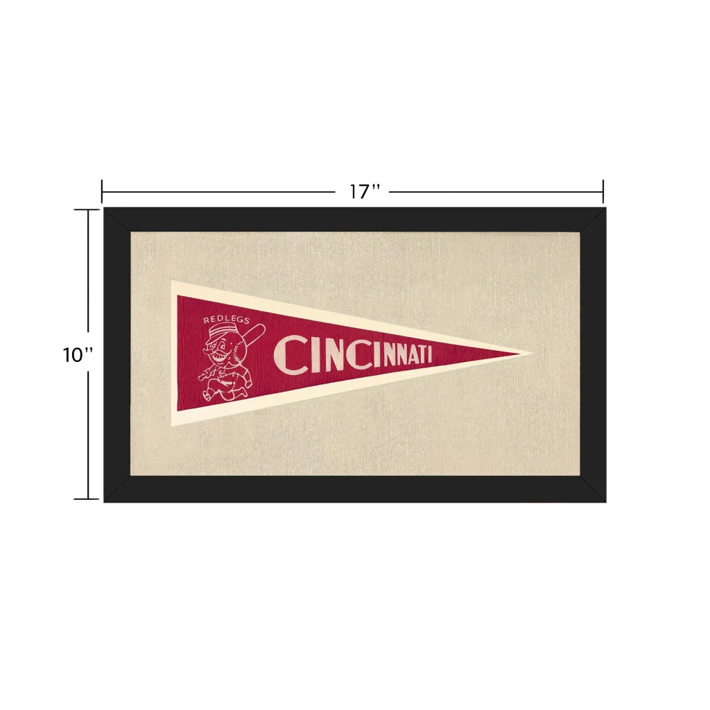 Vintage Cincinnati Reds Pennant | Vintage Collectible Sports Pennant | vintageantiquesgifts.com