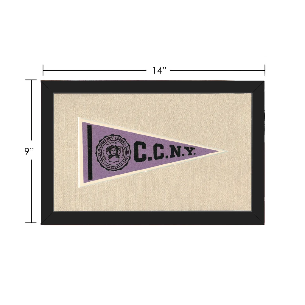 Vintage City College of New York Pennant | Vintage Collectible Sports Pennant | vintageantiquesgifts.com