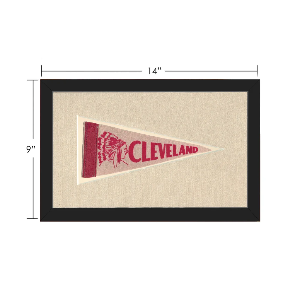Vintage Cleveland Indians Pennant | Vintage Collectible Sports Pennant | vintageantiquesgifts.com